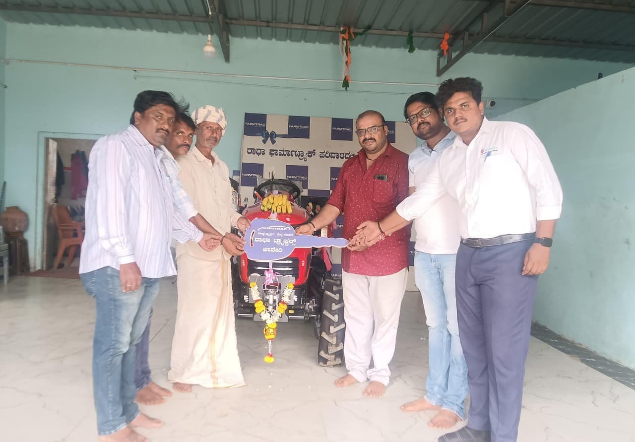 FT-30 Atom 4WD tractor delivery from Radha Tractors, Haveri